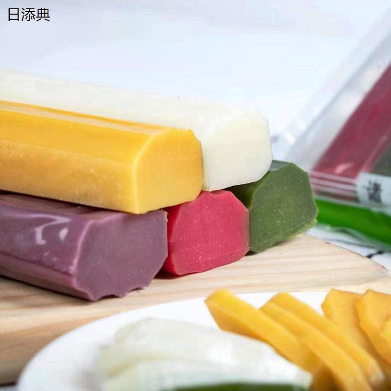 五彩果蔬年糕艾草紫薯火龙果南瓜水磨年糕条浙江诸暨特产彩色年糕