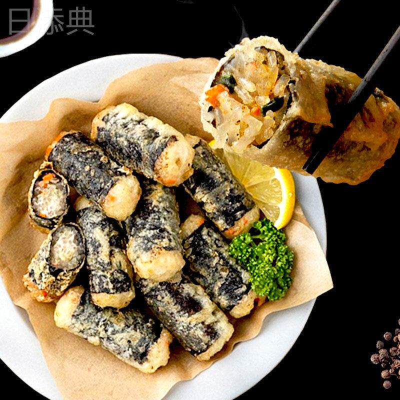 韩式炸海苔尤小鲜黑胡椒味海苔卷油炸粉条紫菜卷加热即吃网红小吃