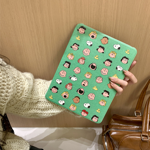 古早卡通史努比头像360度旋转适用ipad11保护壳air7新款 ipad10带笔槽air6防摔11寸苹果平板保护套10.9女mini7