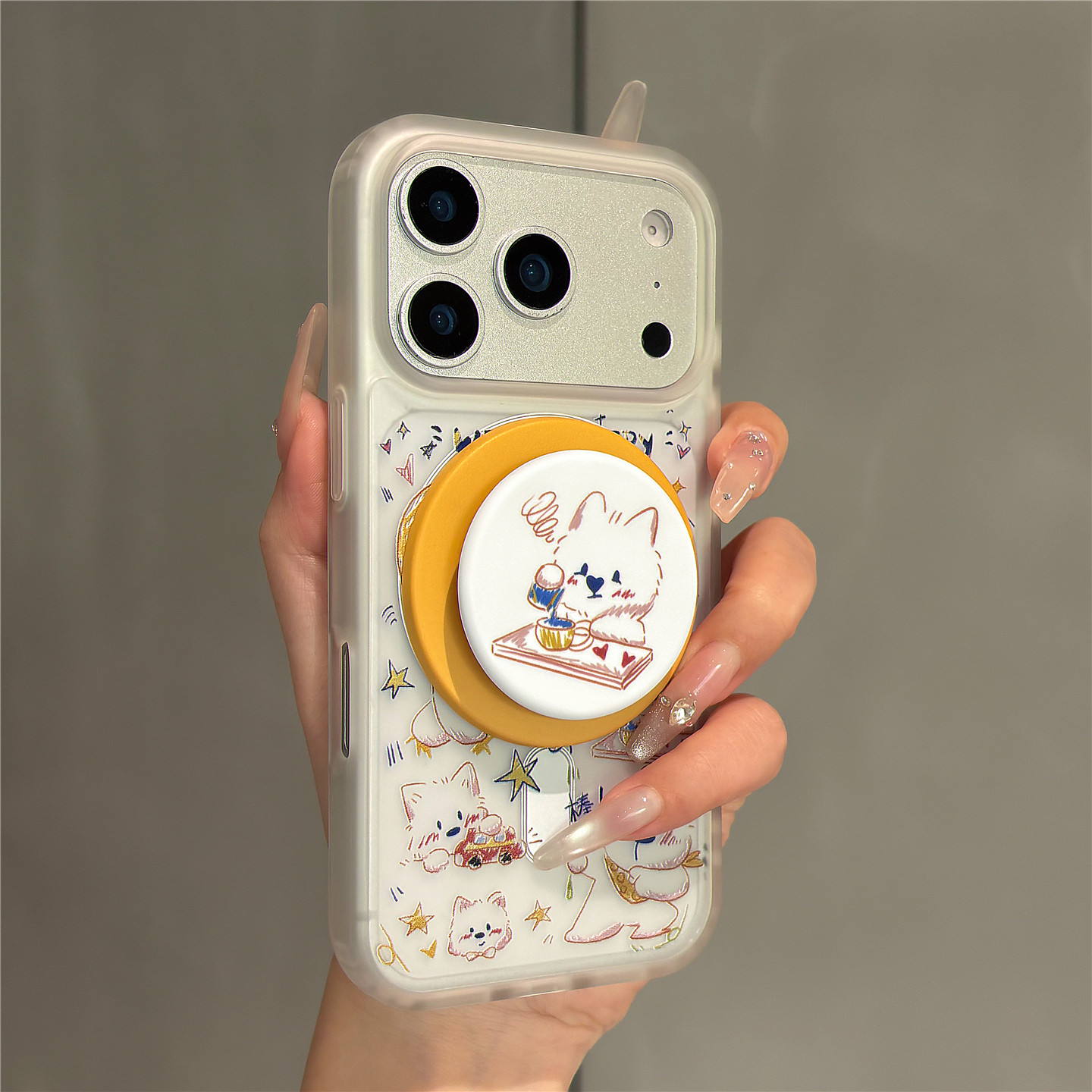 超可爱卡通西高地涂鸦磁吸支架适用苹果17promax手机壳iphone16女新款15磨砂肤感17pro防摔16pro保护套14网红,3C数码配件,手机保护套/壳,淘宝优惠券,粉丝福利购,淘宝优惠卷