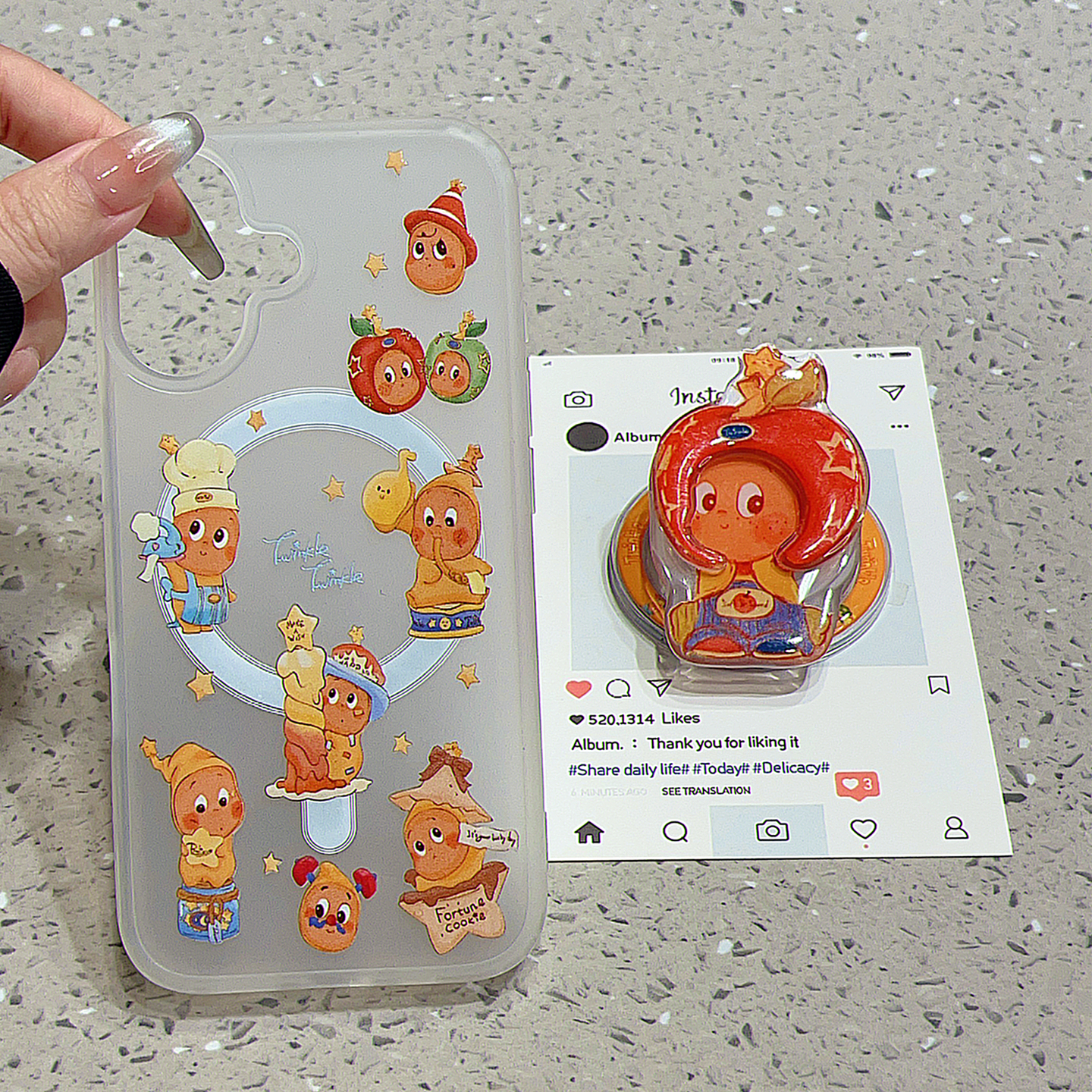 gurao 卡通星星人磁吸支架适用苹果16promax手机壳iphone13新款15磨砂14防摔16pro女14pro保护套2025网红爆款