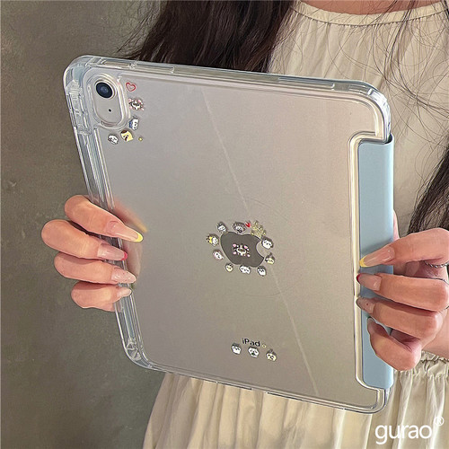 DIY贴纸2025新款Y+三折适用ipad11保护套air7/6新款ipad10带笔槽11寸防摔10.9苹果平板保护套mini7透明pro13