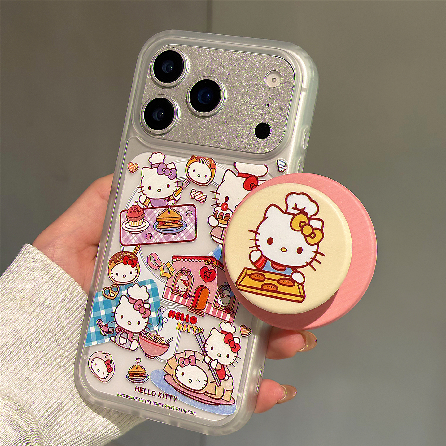 卡通可爱美食烘焙KT猫磁吸支架适用苹果17promax手机壳iphone16女新款15磨砂肤感17pro防摔16pro保护套14网红