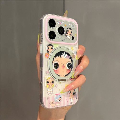 卡通可爱小玉360旋转支架适用苹果17promax手机壳iphone17pro女新款16pro网红超火15pro超好看全包防摔保护套