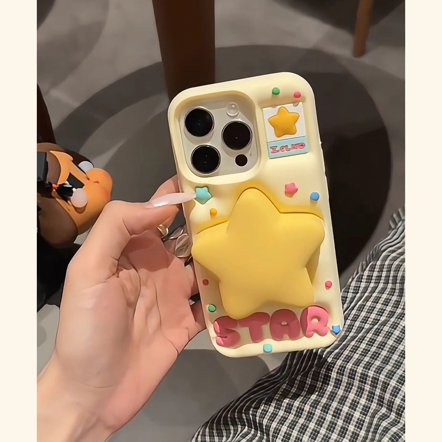 立体星星翻盖镜子适用苹果17promax手机壳iphone16女新款15硅胶17pro全包防摔16pro保护套14网红爆款13