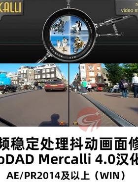 ae/pr防抖插件prodad Mercalli视频防抖镜头稳定增稳汉化win