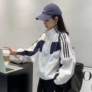 立领撞色拼接防晒衣外套女款2023夏季新款宽松显瘦百搭休闲防晒服