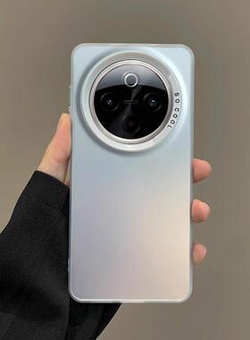 极简约纯色VIVOX300手机壳新款vivo镭射彩银viv0X200Pro保护套磨砂vivix叉200mini男女防摔por软硅胶高级外壳