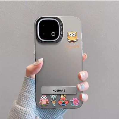 海绵宝宝适用IQOO15手机壳新款vivo镭射彩银IQOO15PRO0十三Por保护套磨砂带支架IQ00爱酷13高级icoo13的外壳