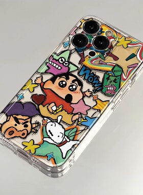 蜡笔小新涂鸦VIVOY500手机壳VIVO夏天Y200/100I可爱Y76S/93S/Y83/77E透明Y78+/97/85/91/95硅胶全包55S保护套
