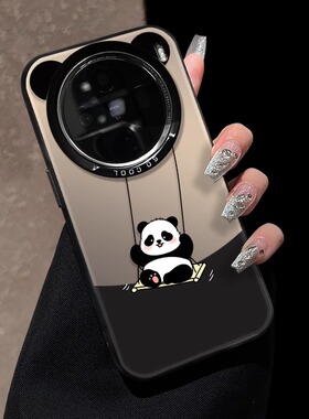 秋千熊猫VIVOX300手机壳新款vivo镭射彩银viv0X200Pro保护套磨砂vivix叉200mini女防摔por软硅胶imd高级外壳