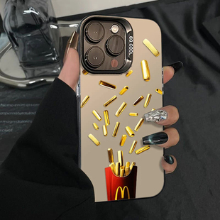 21FE plus镭射彩银S22 S20创意A34高级感A55防摔A25套M记 GALAX趣味S23 黄金薯条适用三星S24ULTRA手机壳新款