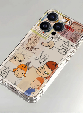 奈良美智适用REALME真我GT7Pro手机壳oppo艺术neo6真我13Pro至尊版插画Q3女孩Q5/gt5硅胶neo3/2/OPPOReno15套