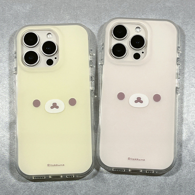 情侣轻松熊适用opporeno15手机壳FINDX8ULTRA真我GT7白色大孔VIVOX200s50Promini爱酷iQOO15Neo10一加ACE5Pro