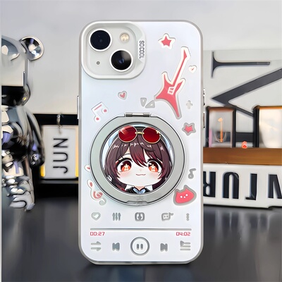 原神胡桃适用于VIVOY300Pro手机壳vivo丝柯克Y100/200I镭射彩银Y78+新款y31S芙宁娜Y74S防摔Y76S全包77E套33S