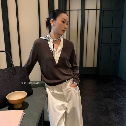 极简百搭UP风61508通勤针织衫假