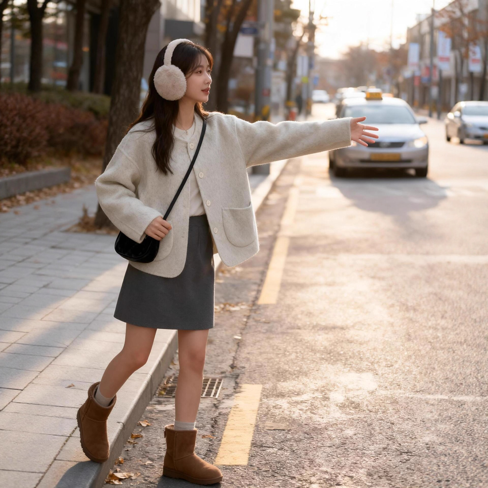 【THINK】正品！软ffu质感戳中秋冬心巴谁穿都是氛围感羊尼外套