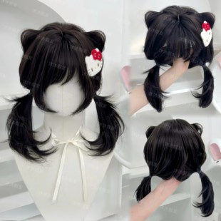 【萌系小猫】假发女古早日系精修高层次水母头锁骨发修脸JK全头套