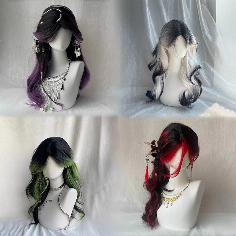 【邂逅春山】假发女挑染渐变中分