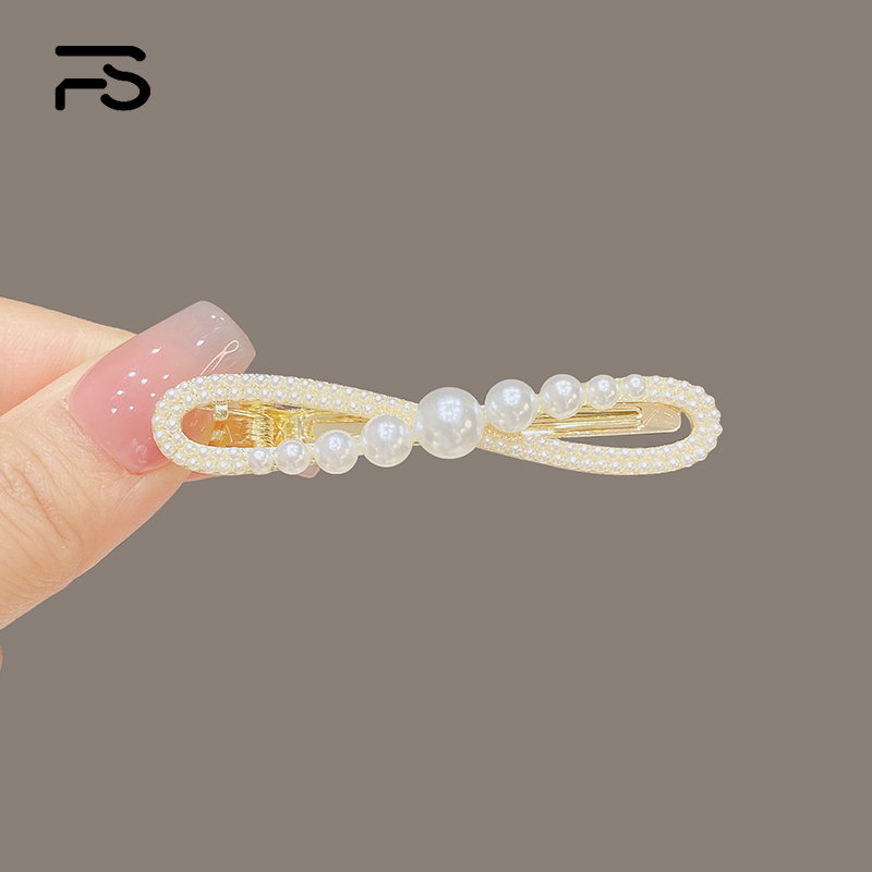 妃晟鸭嘴夹合金日韩珍珠鸭嘴夹