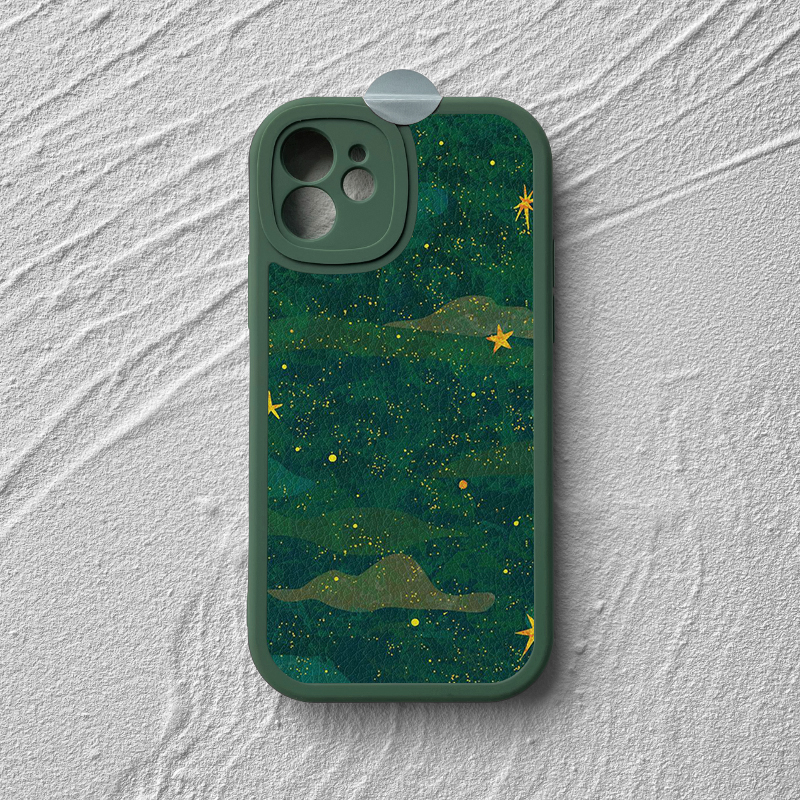 苹果安卓多种型号大眼小羊皮绿色