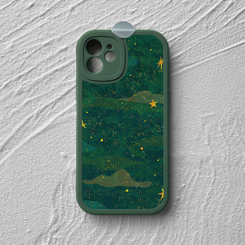 苹果安卓多种型号大眼小羊皮绿色