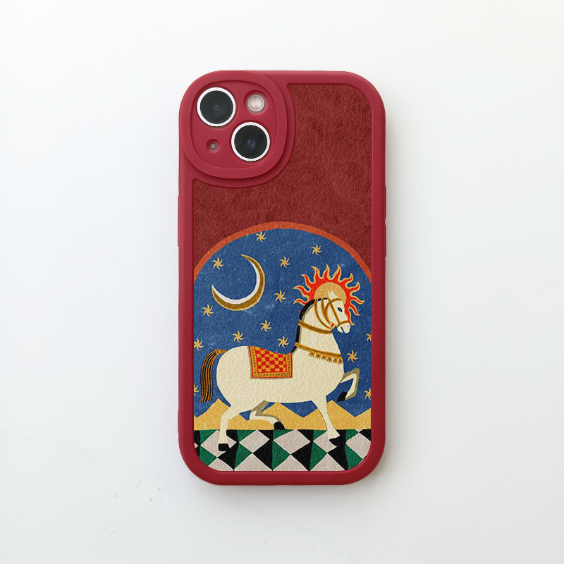 苹果安卓大眼小羊皮马年新款全包