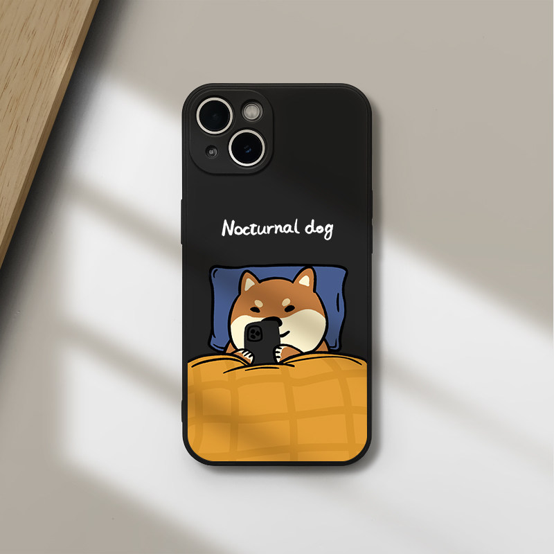 15原创熬夜狗创意个性手机壳苹果柴犬iphone16promax液态小米15硅胶nova13防摔14荣耀200软适用p70华为mate60,3C数码配件,手机保护套/壳,淘宝优惠券,粉丝福利购,淘宝优惠卷