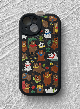 熊的小世界适用苹果17手机壳iPhone16promax15小米17华为nova14菲林p80荣耀400mate70一加13oppo可爱卡通vivo