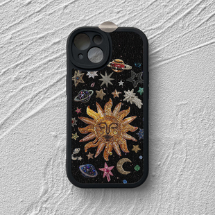 复古星空太阳神适用iPhone16promax苹果15小米14华为pura70pro新款 mate60适用reno13荣耀100红米k80软vivoS20