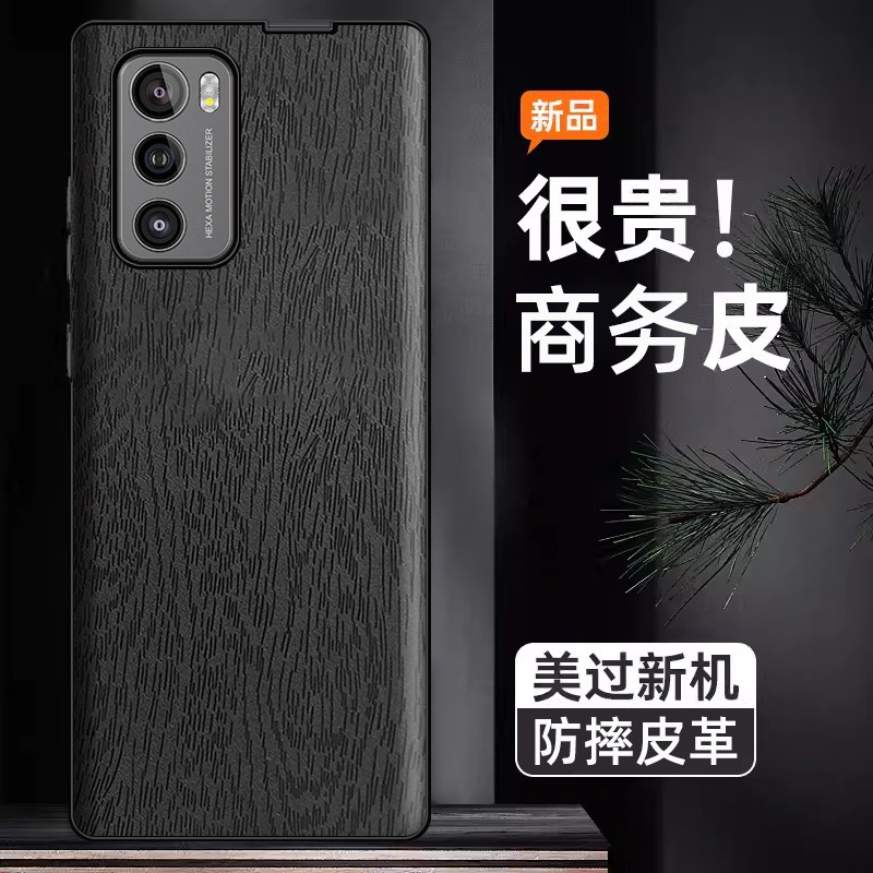 潮牌个性木纹适用于LG wing旋转屏手机壳高级感皮革超薄防摔lgwing保护套适用于lg 5g旋转屏专用全包商务男女