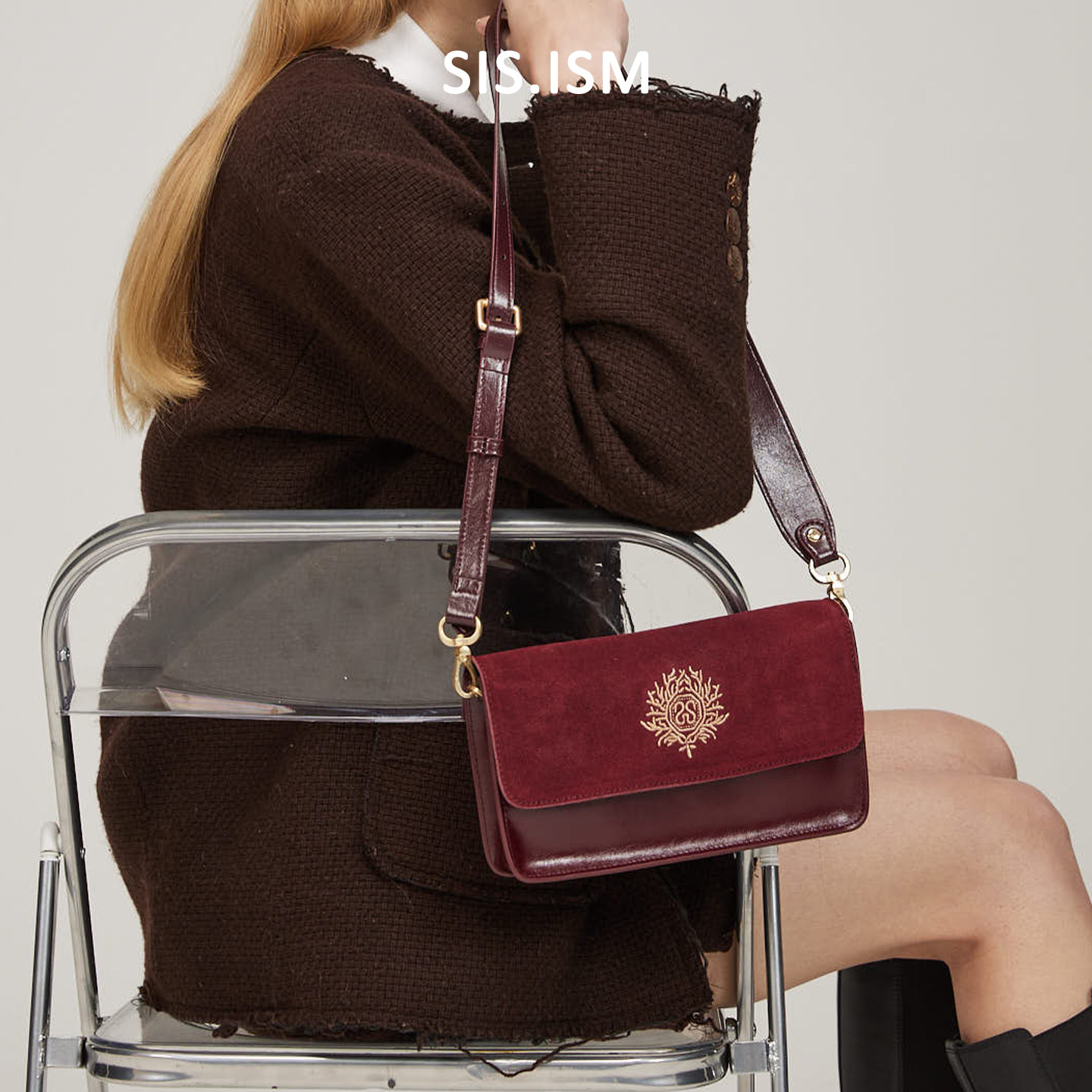 设计师原创姐妹主义马年新年新款秋冬红色牛皮小方包单肩斜挎包女,箱包皮具/热销女包/男包,小方包,淘宝优惠券,粉丝福利购,淘宝优惠卷