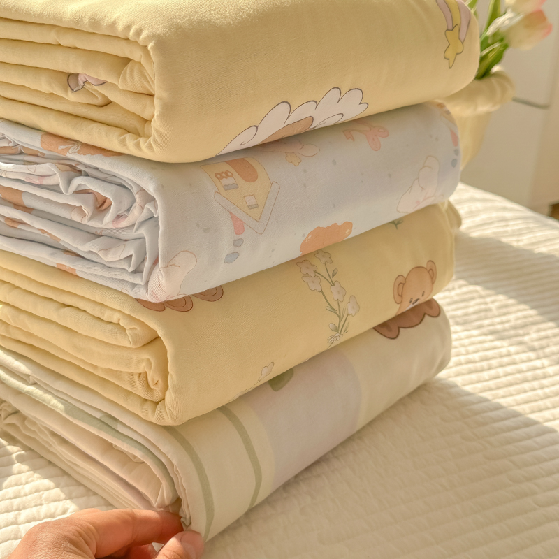 A类婴儿级床单单件裸睡100%水洗棉儿童学生宿舍被单枕头套三件套