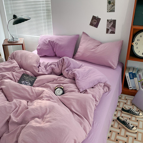 超软云朵纯色水洗棉被套单件150x200x230cm单被罩被单宿舍三件套