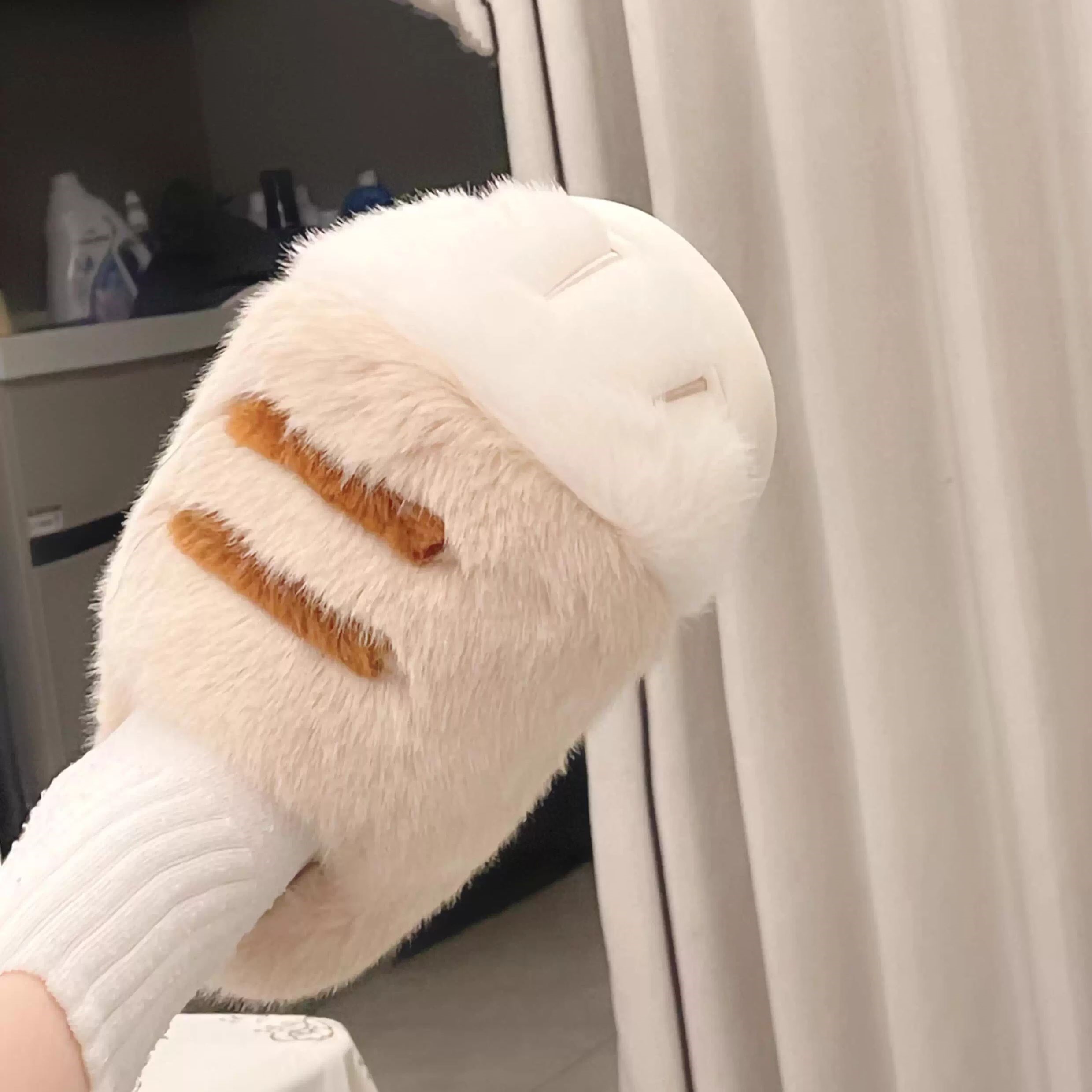 可爱猫爪包跟棉拖鞋女男士款2025新款情侣家居一对冬季月子毛绒鞋