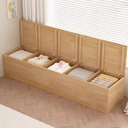 实木飘窗柜储物柜床缝床尾填充柜