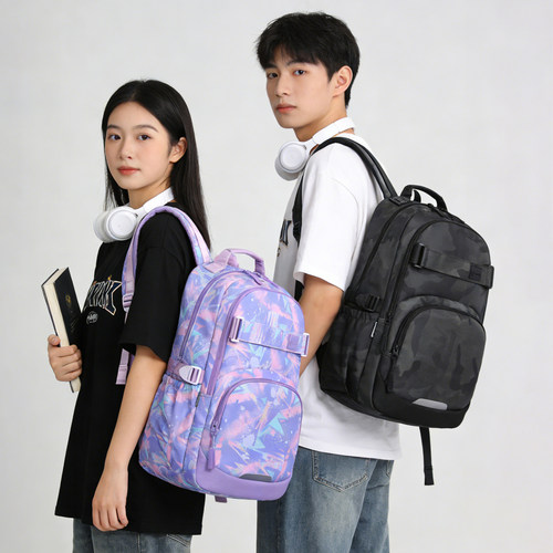 爱迪生迷彩大容量护脊双肩背包