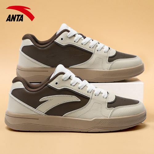 安踏路冲皮面低帮潮流厚底板鞋