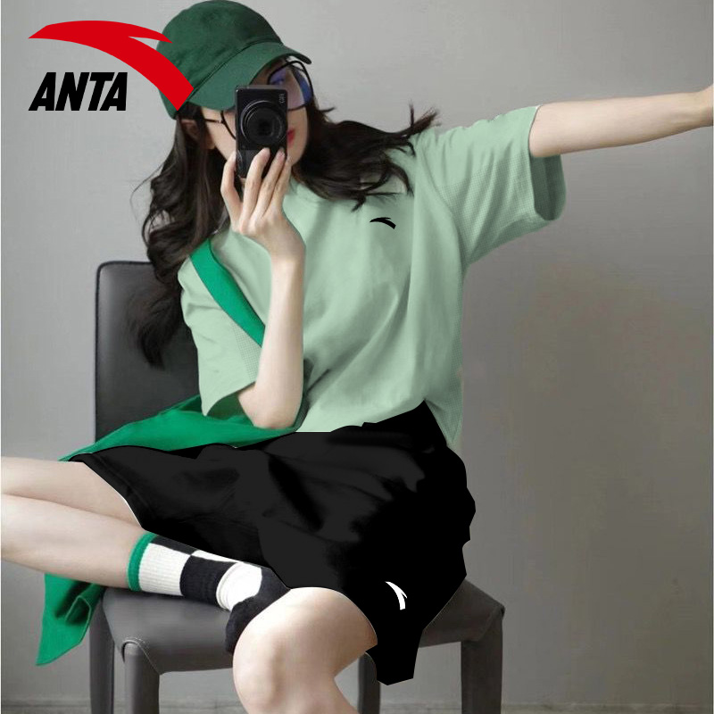 安踏女健身速干运动套装冰丝透气