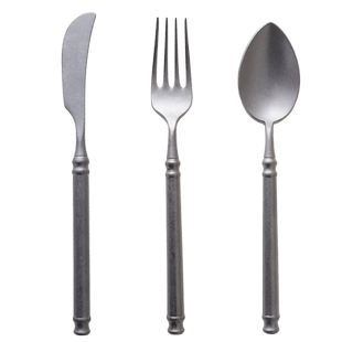 复古雪花砂 竹子 甜品勺西餐具 304不锈钢刀叉勺牛排餐刀沙拉餐叉