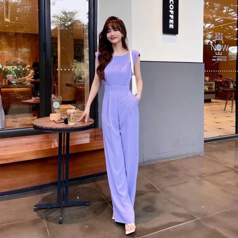 justcc卡卡女装官方旗舰正品纸片人西装连体裤女百搭显高显瘦长裤