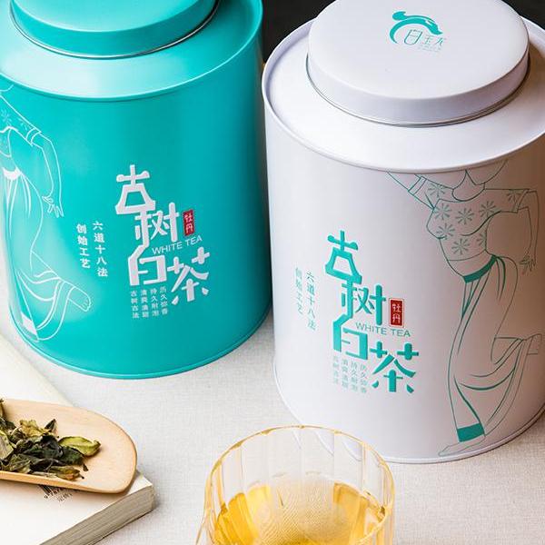 云南白茶白毫银针高山古树非月光白大叶种花香白玉龙散茶白茶罐装