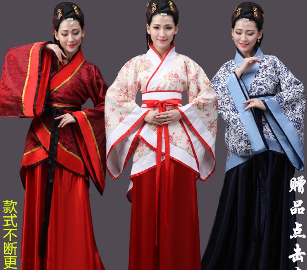 美人心计服装古代汉服唐装曲裾女装襦裙演出服古装婚