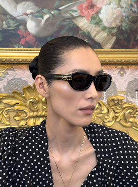 【新款】开云眼镜巴黎世家BALENCIAGA圆形防晒太阳镜墨镜BB0434SK