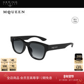 开云眼镜 McQueen男女同款 板材矩形百搭防晒太阳镜墨镜AM0528SA