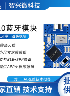 ZX-D20双模SPP透传蓝牙模块串口通讯小尺寸无线低功耗数传模组