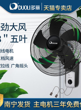 多丽FB-45C1挂墙式商用家用客厅宿舍摇头双拉线壁扇电风扇