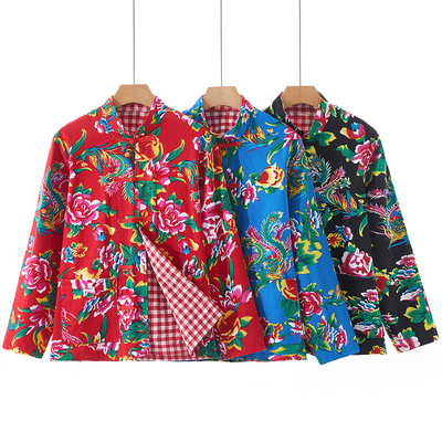 东北大花布纯棉薄款民族风舞台装