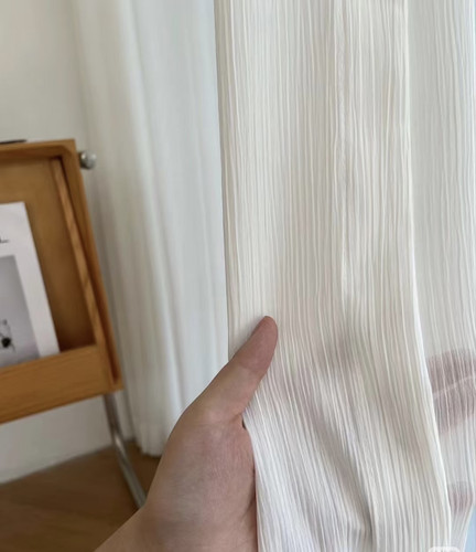 罗衣纱 定制纱帘小众压皱肌理纱帘透光不透人阳台卧室客厅飘窗 - 封面