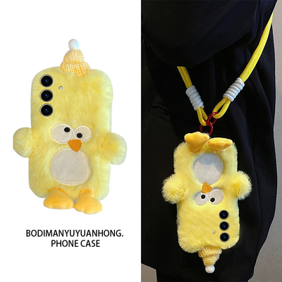 适用苹果17promax手机壳苹果16promax毛茸茸iPhone15挂绳14pro可斜挎13/12mini秋冬11新款xsmax女8/7plus套xr